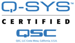 q-SYS certified QSC logo