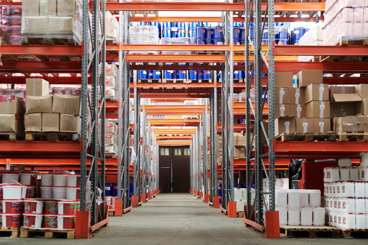 A warehouse filled with product.