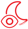 eye with moon logo